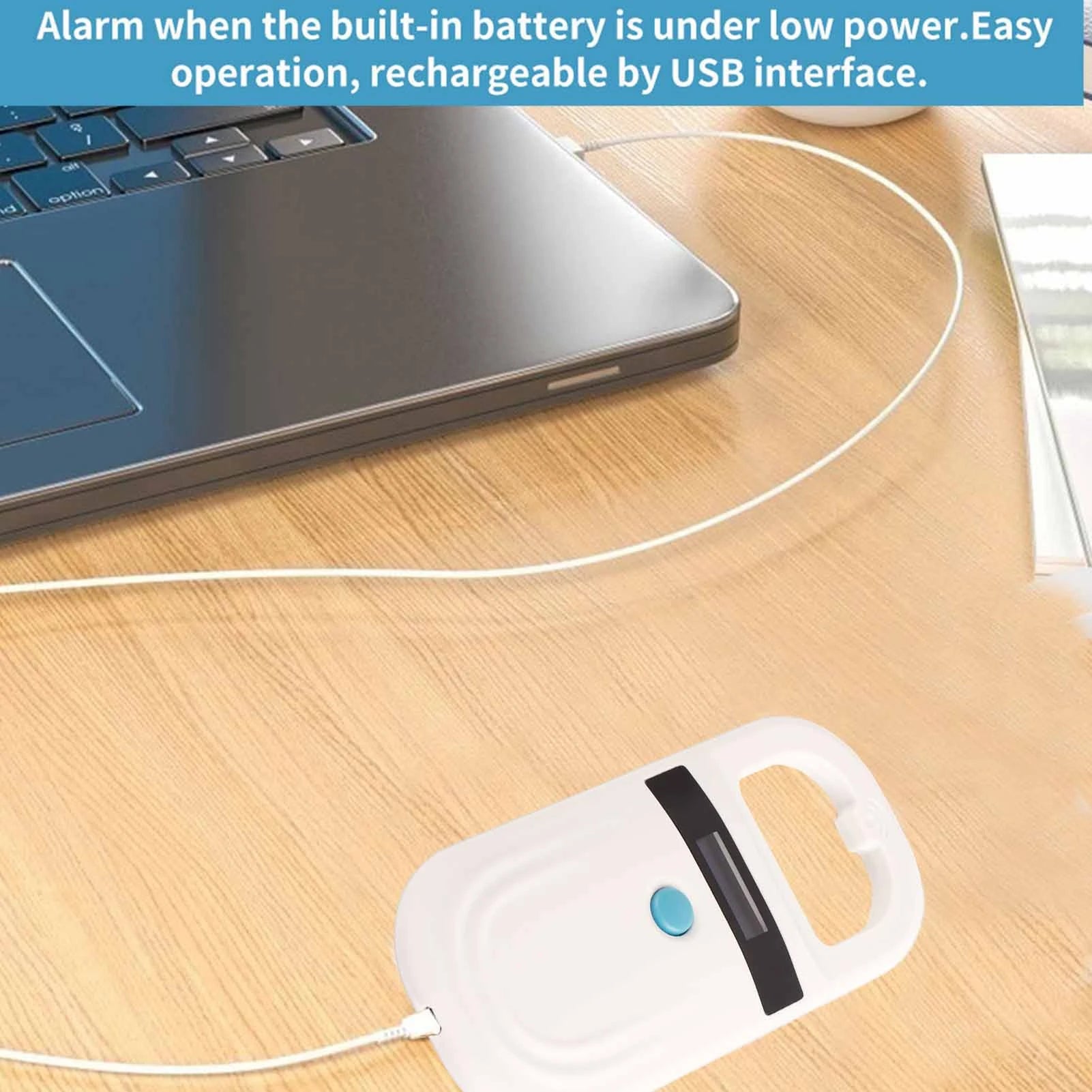 Rechargeable Animal Chip ID Scanner OLED Display Pet Tag Scanner USB Microchip Scanner with Alarm
