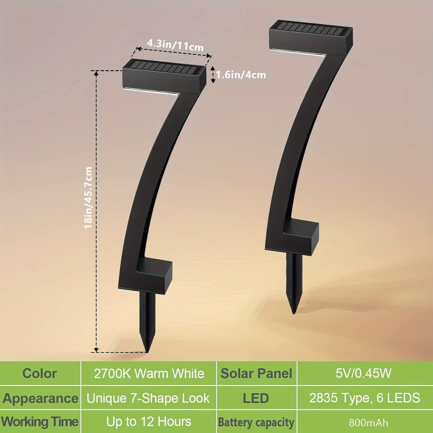 6Pack Bright Solar Outdoor Lights Pathway, 12 Hrs Solar Garden Lights, Auto On/Off for outside Landscape Path Yard Walkway