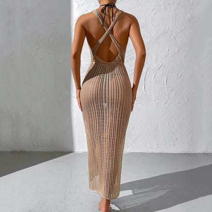 Sarong Beach Wrap Tunics Sexy Beach Bikini Cover-Ups Women Swimwear Dress Cover up Fishnet Crochet Swimsuit Saida De Praia