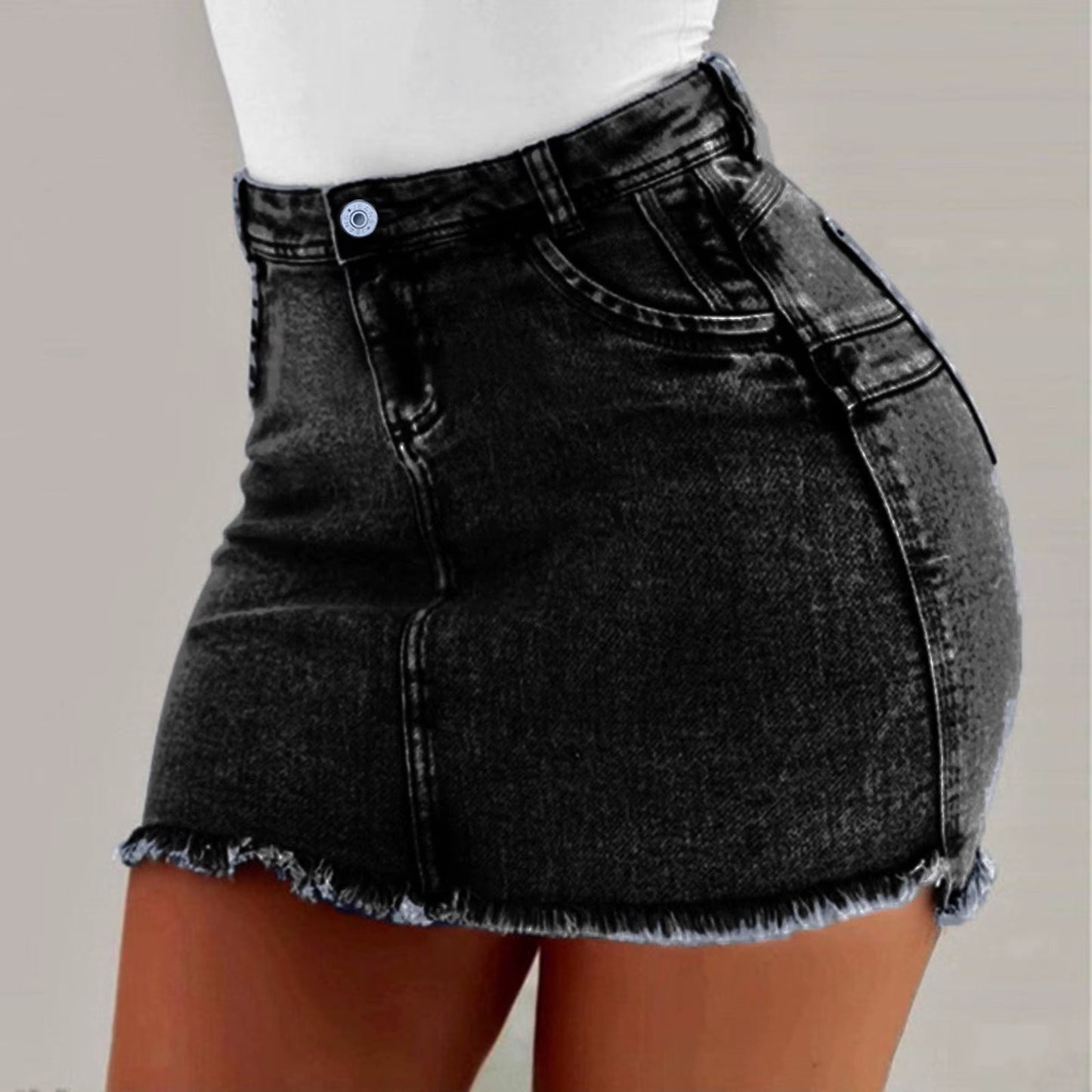 Mini Skirt Women'S Wash Mini Female Short Skirts Summer Women'S Sexy Denim Skirt Skirts for Women Knee Length Casual