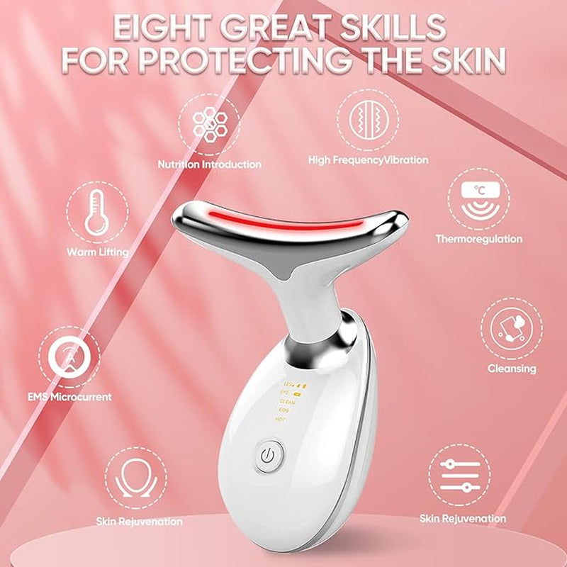 Facial Massager for Skin Care | Double Chin Treatment | 7 Color Modes | Face Sculpting Tool | Thermal, Vibration, Microcurrent 