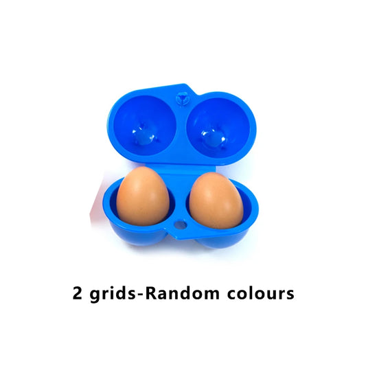 2 Grid Egg Storage Box Portable Egg Holder Container for Outdoor Camping Picnic Eggs Box Case Kitchen Organizer Case