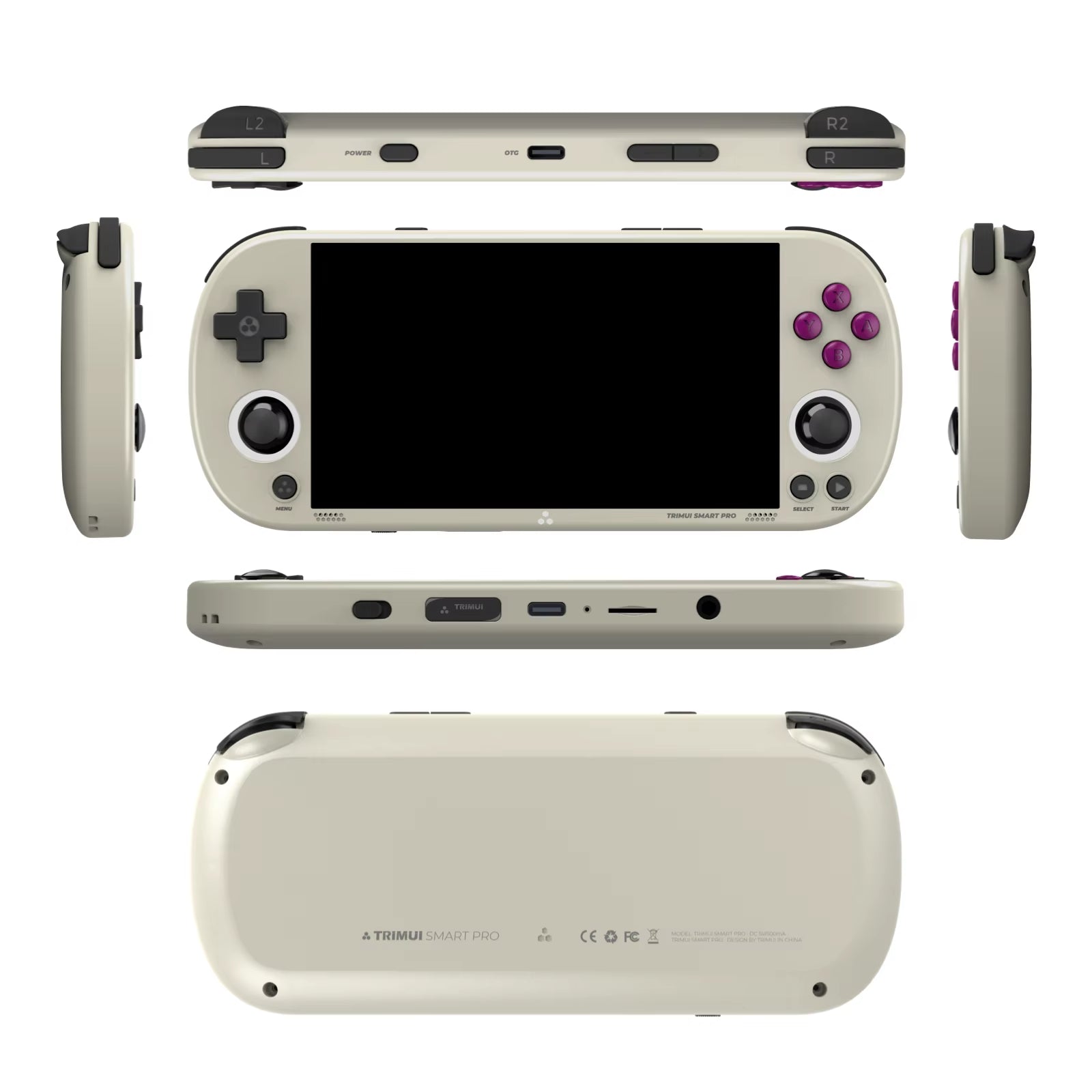 Smart Pro Handheld Game Console 4.96''IPS Screen Linux System Joystick RGB Lighting Smartpro Retro Video Game Player Gift