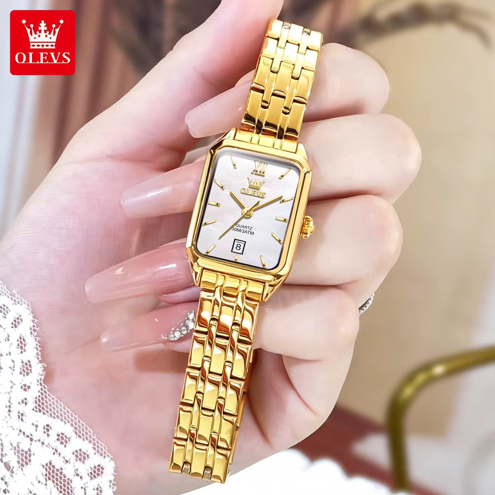 Luxury Brands Women'S Watches Trend Waterproof Simple Atmosphere Stainless Steel Quartz Wrist Watch Original Certification