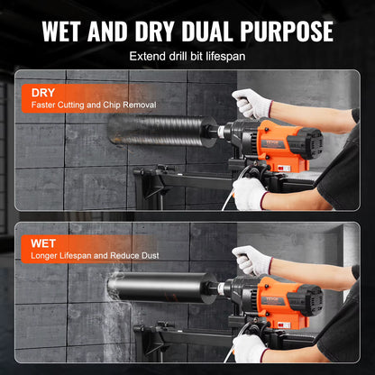 Succebuy 3000W/3200W Core Drill Machine with Diamond Stand for Rugged Concrete Drilling - Wet and Dry Use
