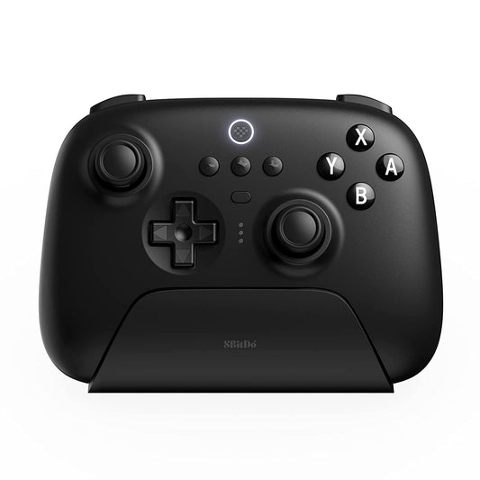 Premium Wireless Bluetooth Controller with Charging Dock and Hall Effect Sensing Joystick for Switch, Windows, and Steam Deck - Black