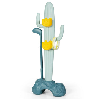 Multi-Functional Cactus Toy Stand: Sports Activity Center with Golf and Ring-Toss Features