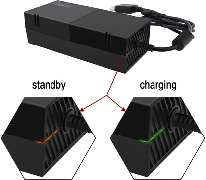 Xbox One Power Supply: High-Quality AC Cord Replacement Power Brick Adapter, Universal 100-240V Voltage Compatibility