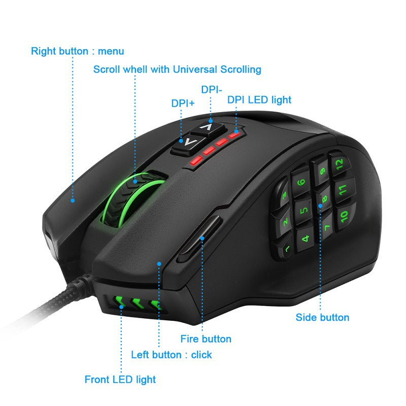 Gaming Mouse with RGB Backlighting