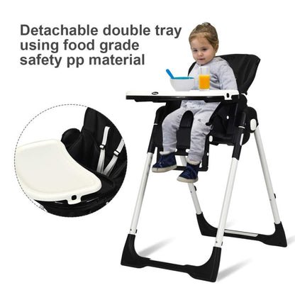 Versatile Foldable High Chair with Adjustable Backrest Positions