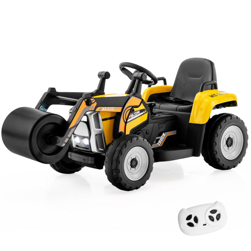 Remote Controlled 12V Kids Road Roller for Safe and Fun Ride