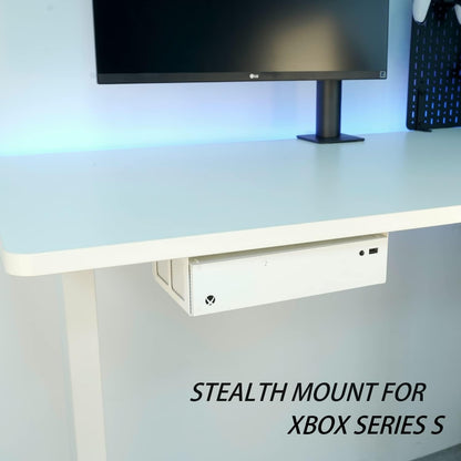 Durable Metal Wall and Under Desk Bracket for Xbox Series S - Xss Mount (White)