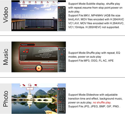 HDMI Media Player, Black Mini 1080P Full-Hd Ultra HDMI Digital Media Player for -MKV/RM- HDD USB Drives and SD Cards