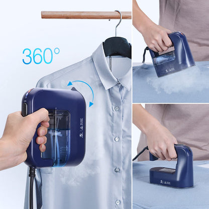 Travel Steamer for Clothes,  1300W Powerful Handheld Garment Fabric Iron, Horizontal and Vertical Ironing 4 in 1, 40S Fast Heat-Up, Portable Mini Steaming Iron for Home and Traveling, Dark Blue