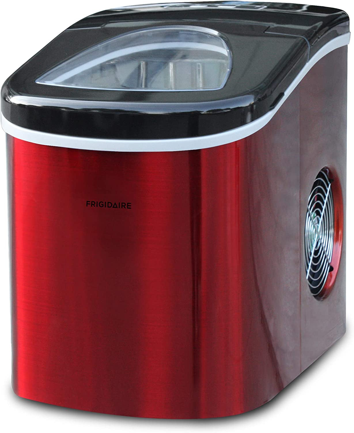 Stainless Steel Ice Maker, 26Lb per Day, RED STAINLESS