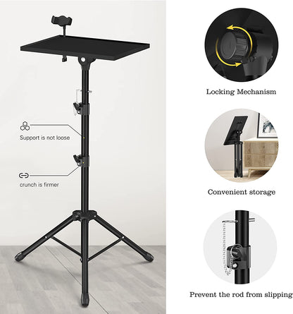 Adjustable Height Projector and Laptop Tripod Stand for Outdoor Movies