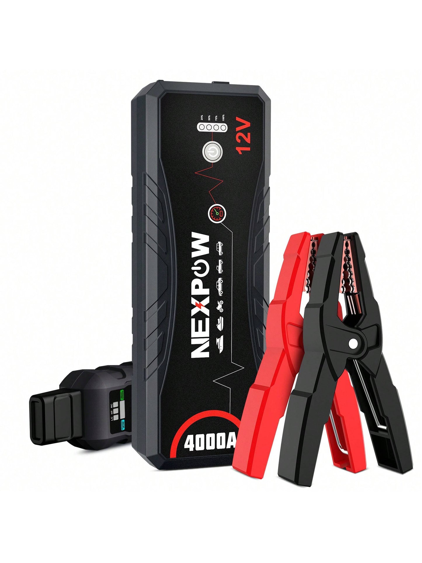 Portable Lithium Battery Jump Starter with Built-In LED Light