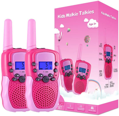 Walkie Talkies for Children Ages 3-12, 22 Channel 2 Way Radio Toy with LCD Backlit Flashlight, 3 Mile Range for Outdoor Activities, Camping, and Hiking