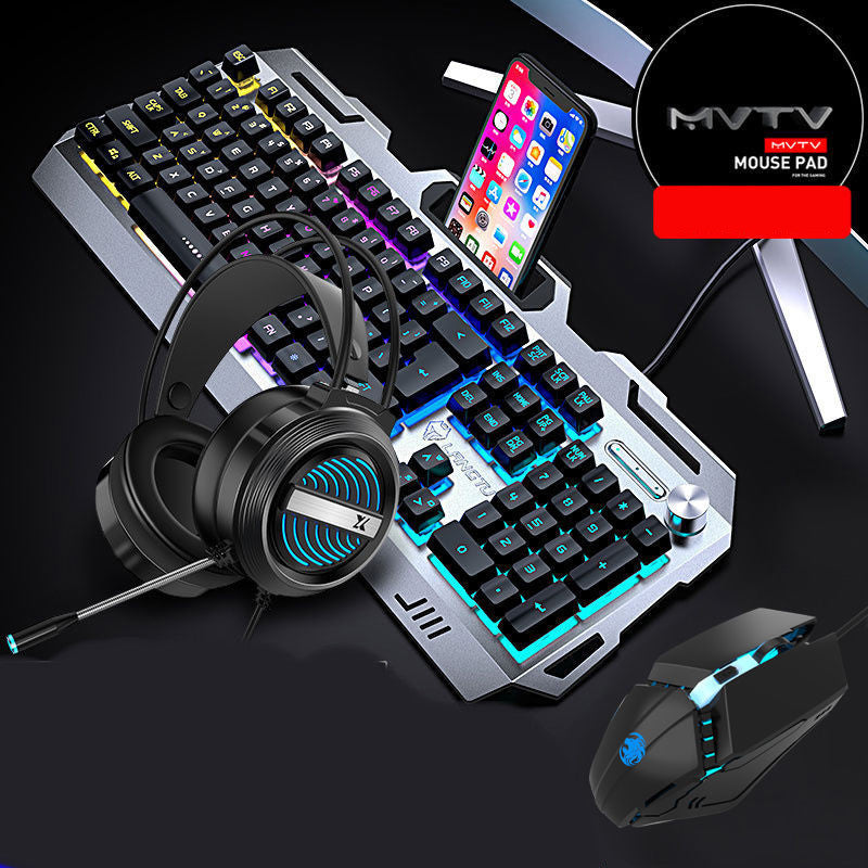 Wrangler Real Manipulator Keyboard, Wired Gaming Mouse, and Headset - Three-Piece Set for Notebook and Desktop Computers