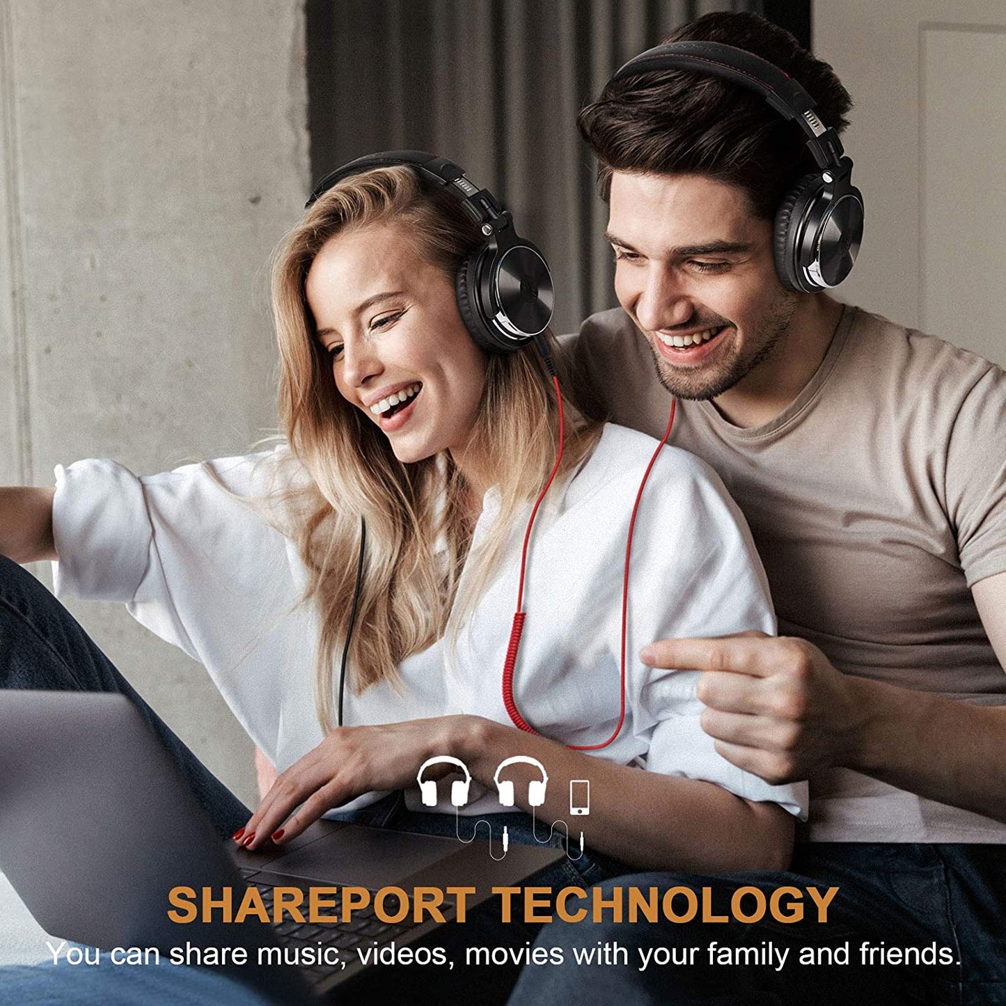 Wired over Ear Headphones Hi-Res Studio Monitor & Mixing DJ Stereo Headsets with 50Mm Neodymium Drivers and 1/4 to 3.5Mm Audio Jack for AMP Computer Recording Phone Piano Guitar Laptop - Black