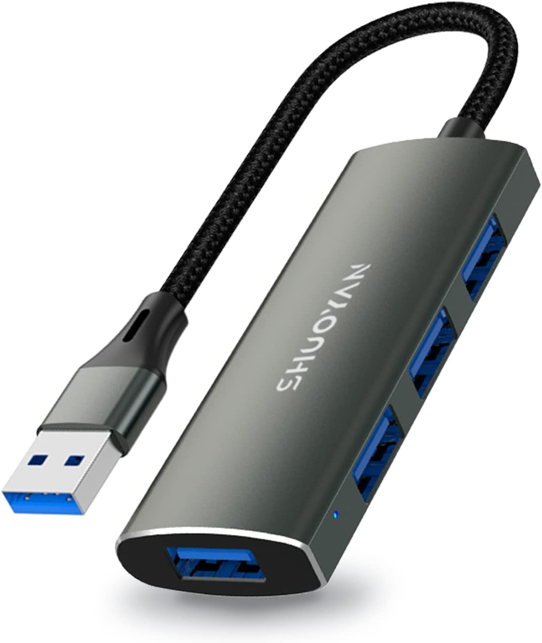 Ultra-Slim 4-Port USB 3.0 Hub - USB Splitter for Laptop, Desktop, Flash Drive, Printer, Keyboard, Mouse Adapter, Camera, and More