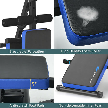 Ergonomic Sit-Up Bench with LCD Display