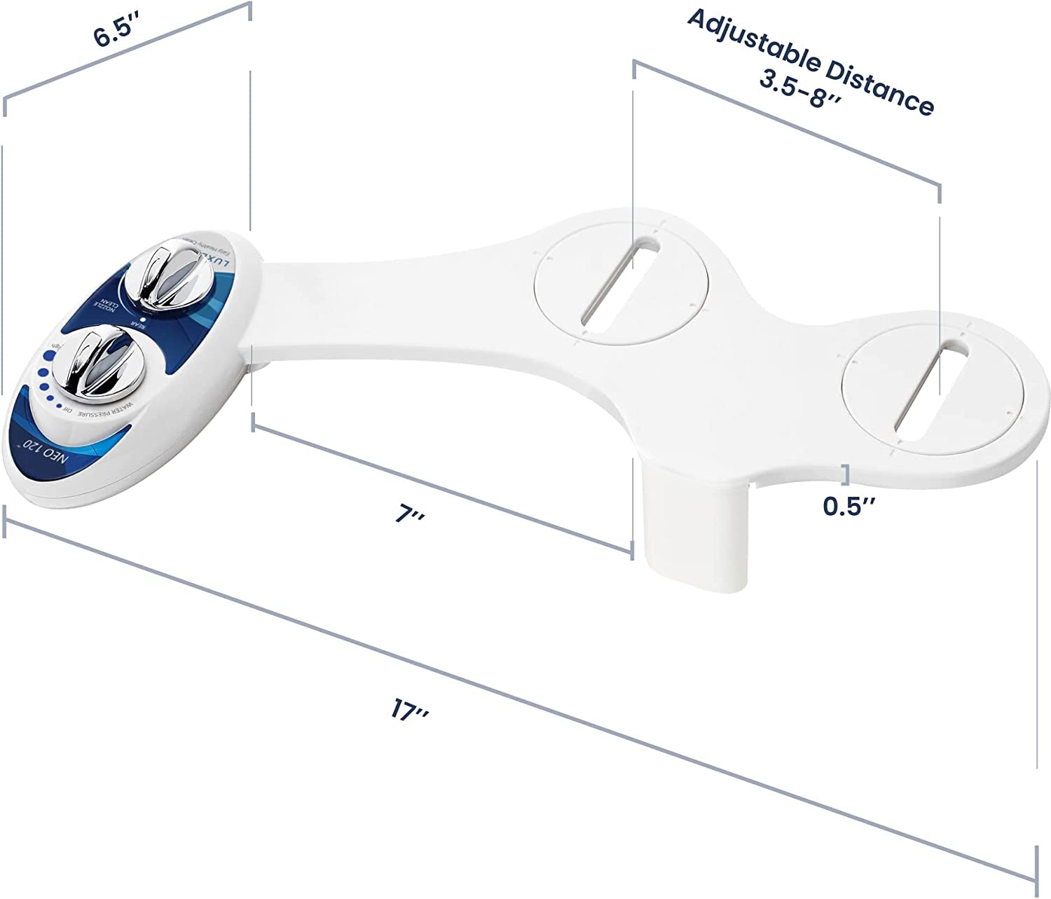 Hygienic Self-Cleaning Nozzle - Fresh Water Non-Electric Bidet Toilet Attachment 