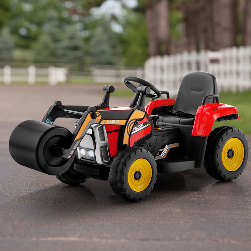 Remote Controlled 12V Kids Road Roller for Safe and Fun Ride