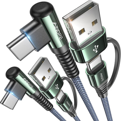 High-Speed USB C to USB C Cable - 6.6Ft-2Pack, 60W Fast Charging Type C Charger Cord for iPad and All USB C Port Devices