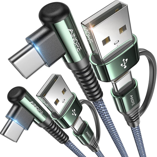 High-Speed USB C to USB C Cable - 6.6Ft-2Pack, 60W Fast Charging Type C Charger Cord for iPad and All USB C Port Devices