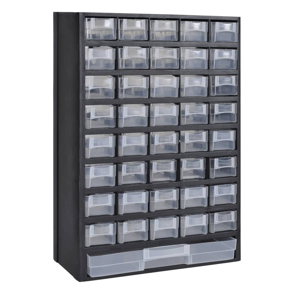 Durable 41-Drawer Plastic Storage Cabinet for Tools