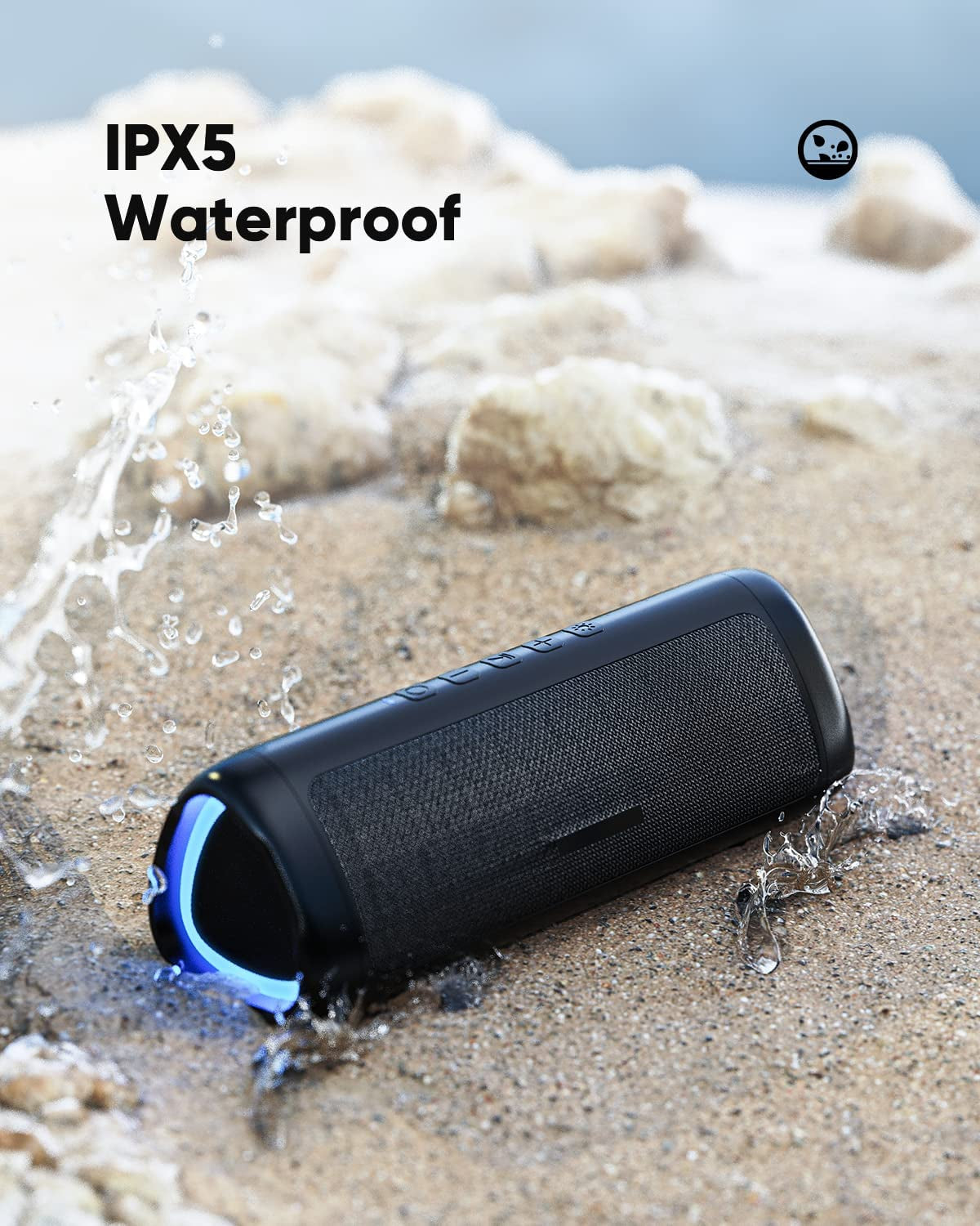 Portable Bluetooth Speaker - Waterproof, High-Definition Sound, Extended 24-Hour Playtime, TWS Pairing, Bluetooth 5.3