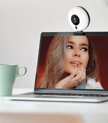 2K HD Webcam with USB Plug-and-Play for Computer, Video Conferencing and Live Streaming