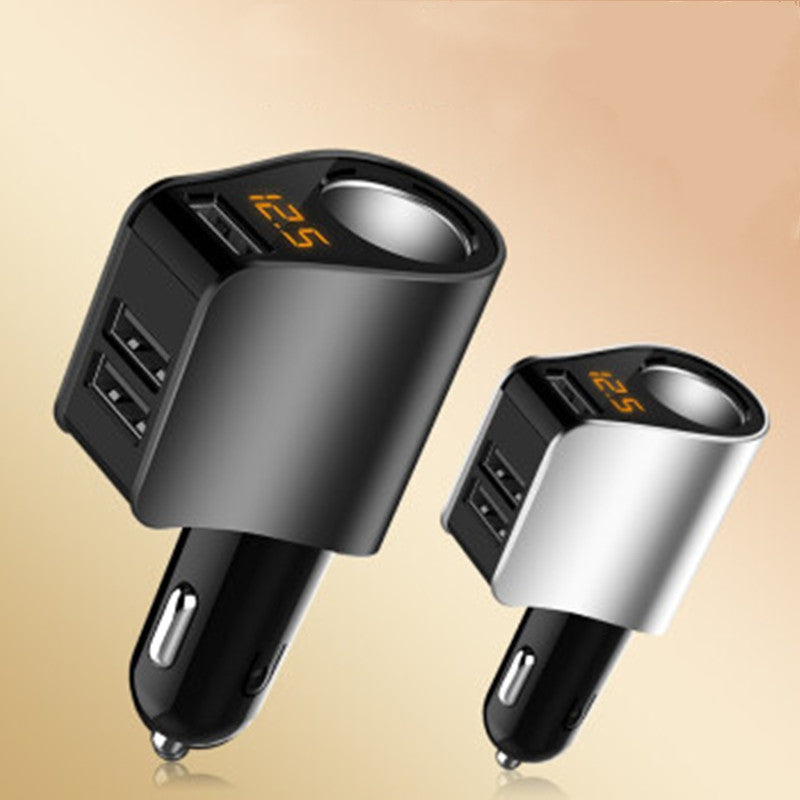 Multi-Function Car Fast Charge USB Adapter with Cigarette Lighter Socket for Three Devices