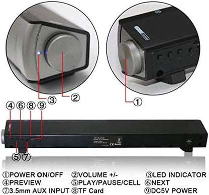 Desktop Computer Speakers - Wired and Wireless Sound Bar for Enhanced Audio Experience on PC, Tablets, Laptops, Projectors, and Cellphones