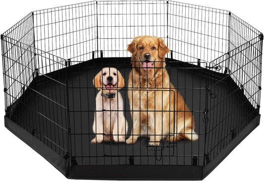 Bottom Pad for 24-inch Width Dog Playpen, Designed to Fit 8 Panels, Made of Plastic/Metal (Note: Playpen Not Included)