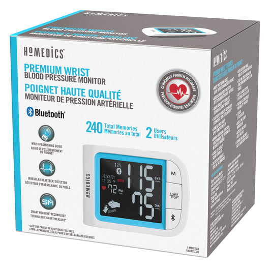 Homedics Bluetooth-enabled Wrist Blood Pressure Monitor
