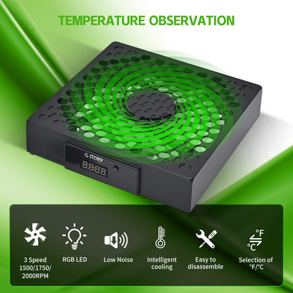 Advanced Cooling Fan for Xbox Series X with Temperature-Controlled Fan Speed, LED Display,  Minimal Noise, 3 Speed Modes - 140MM with RGB LED