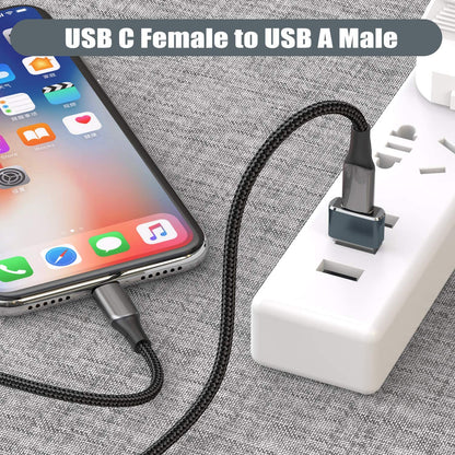 2-Pack USB to USB-C Adapters: USB-C Female to USB-A Male Charger Type-C Converters for Apple Watch, iPhone, AirPods, iPad, Samsung Galaxy, and More