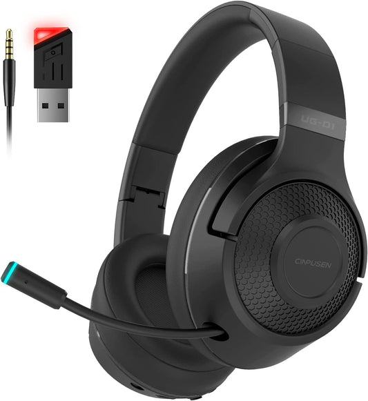 Wireless Gaming Headset - 2.4Ghz Connectivity for PC, PS5, PS4, Macbook with Microphone, Over-Ear Bluetooth Gaming Headphones with 40 HRS Playtime