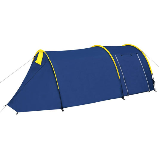 Navy Blue/Yellow 4-Person Camping Tent