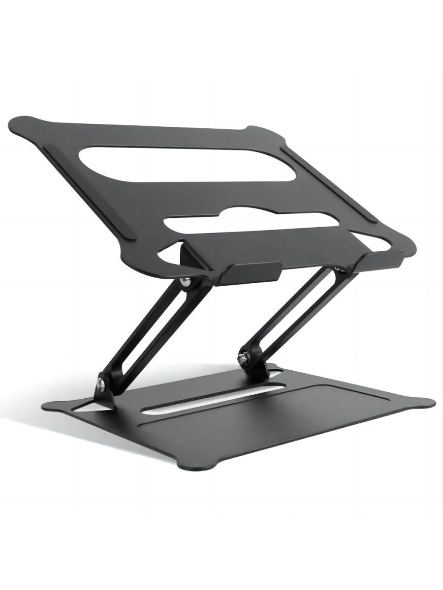 Aluminum Angle Adjustable Laptop Stand: Professional Computer Holder with Heat Ventilation and Notebook Elevator