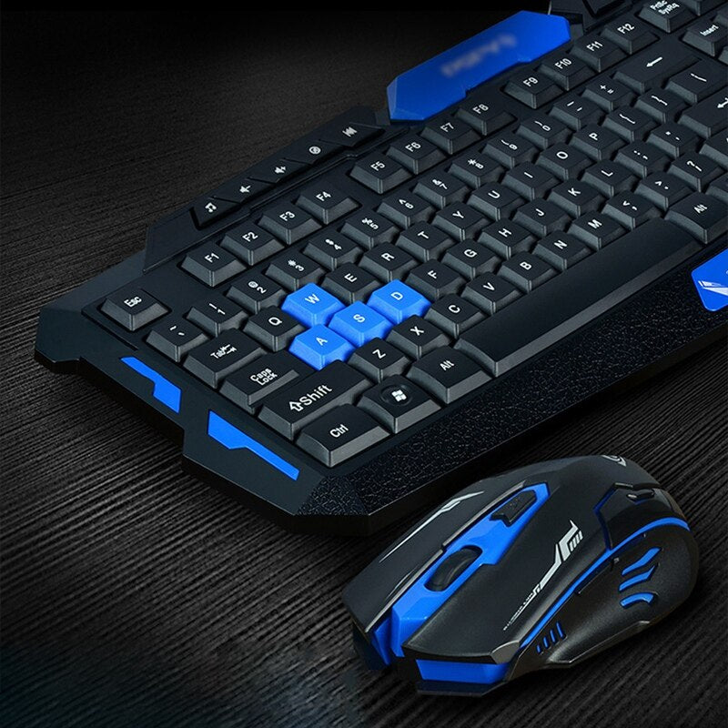 Ergonomic Waterproof Wireless Gaming Keyboard and Mouse Combo for PC, Laptop, and Desktop Gamers - HK8100 2.4G Optical Technology