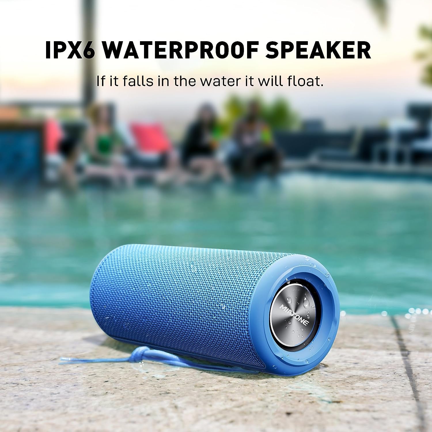 Waterproof Portable Bluetooth Speaker - Blue