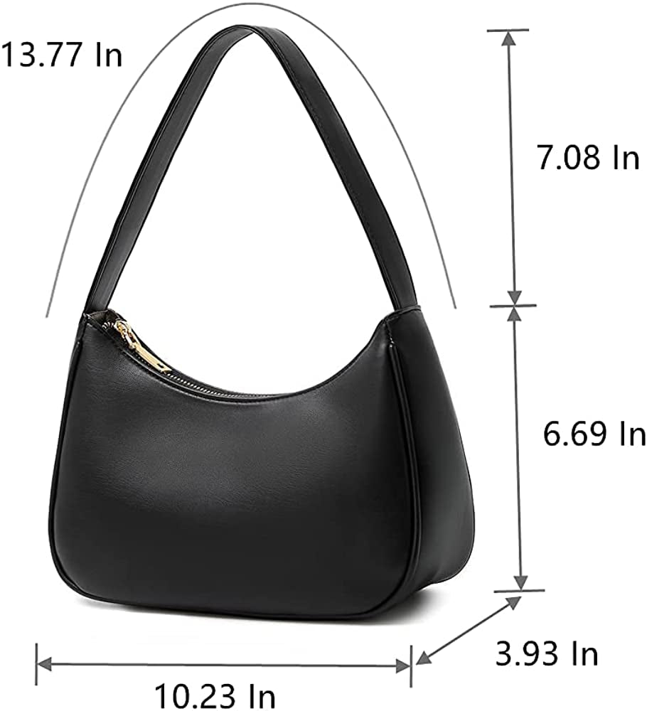 Shoulder Bags for Women, Cute Hobo Tote Handbag Mini Clutch Purse with Zipper Closure