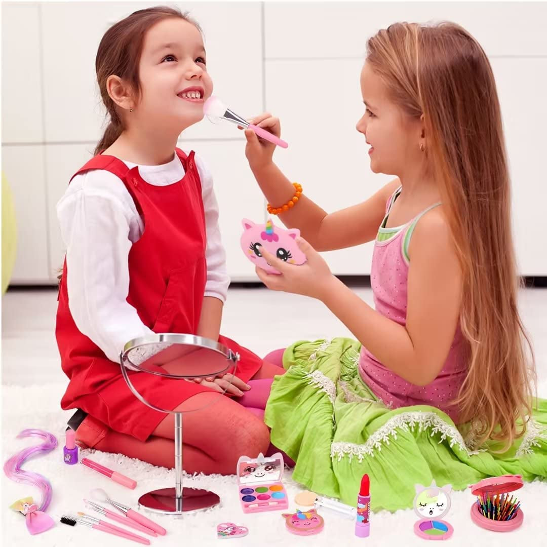 Educational Washable Makeup Set for Girls - Complete Makeup Kit for Children, Promotes Creativity and Role-Playing - Perfect Christmas or Birthday Gift for Girls Ages 3-10