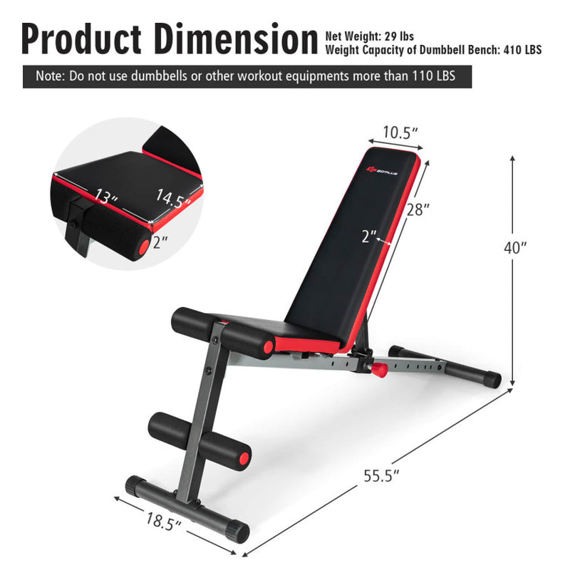 Versatile Weight Bench with Adjustable Backrest
