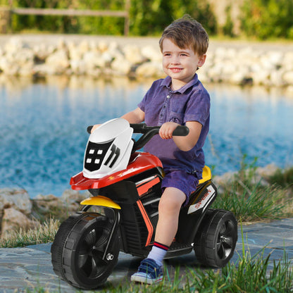 Premium 6V Three-Wheel Electric Ride-On Motorcycle Trike with Musical Features and Horn