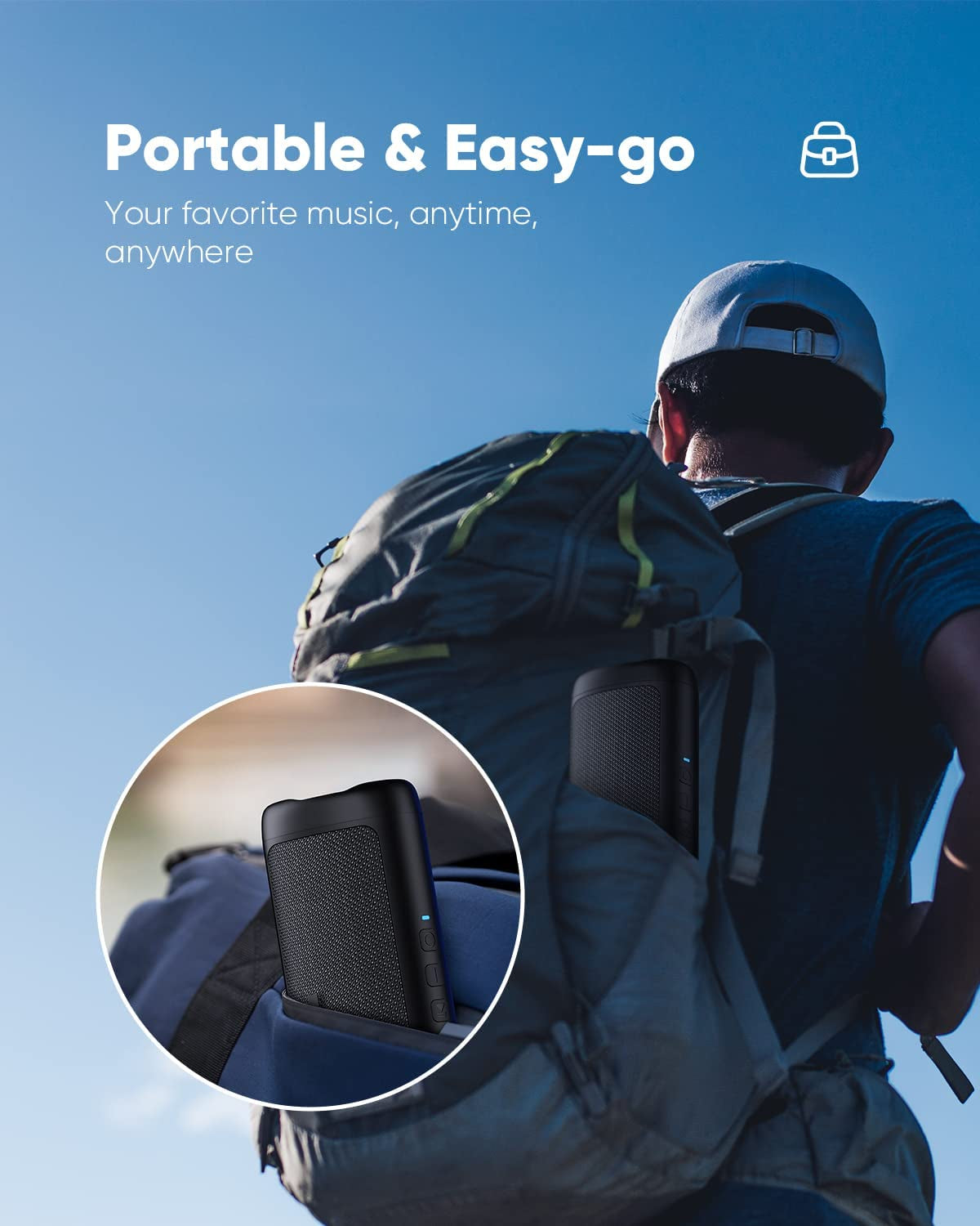 Portable Bluetooth Speaker - Waterproof, High-Definition Sound, Extended 24-Hour Playtime, TWS Pairing, Bluetooth 5.3