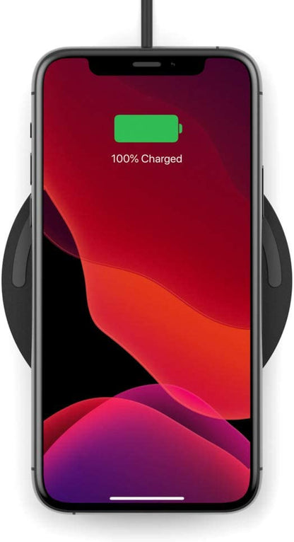 Wireless Charger - Qi-Certified 10W Max Fast Charging Pad - Quick Charge Cordless Flat Charger - Universal Qi Compatibility for Iphone, Samsung Galaxy, Airpods, Google Pixel, and More